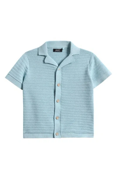 Next Babies'  Kids' Cotton Button-up Shirt In Blue