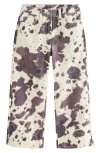 Next Kids' Cow Print Wide Leg Cotton Jeans In Multi