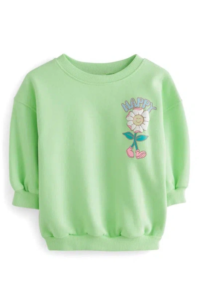 Next Kids' Crewneck Graphic Sweatshirt In Green