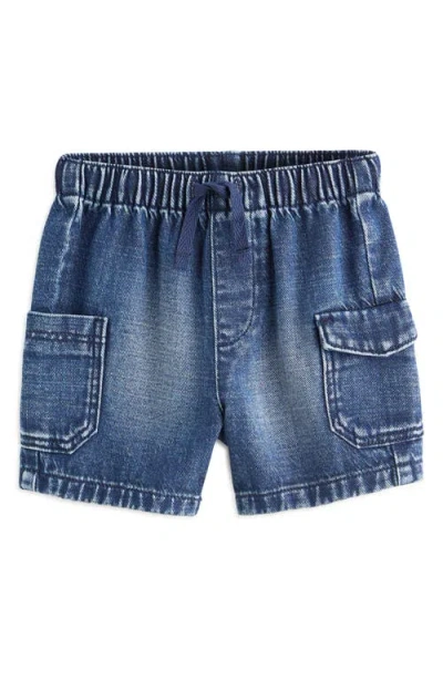 Next Kids' Denim Cargo Shorts In Blue