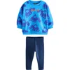 Next Kids' Digger Print Sweatshirt & Rib Leggings Set In Multi