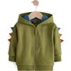 Next Kids' Dinosaur Spike Zip-up Hoodie In Green