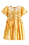 NEXT KIDS' DITSY EMBROIDERY DETAIL COTTON DRESS