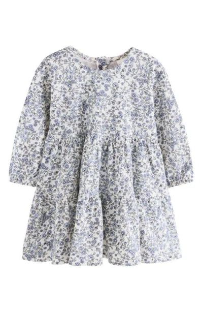 Next Kids' Ditsy Floral Print Dress In Gray