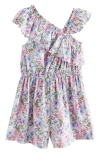 Next Kids' Ditsy Ruffle Romper In Pink