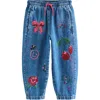 Next Kids' Doodles Embroidered Denim Jeans In Blue