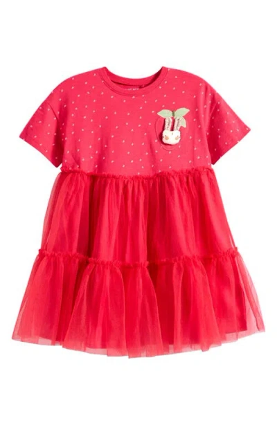 Next Kids' Dot Bunny Tulle Dress In Red
