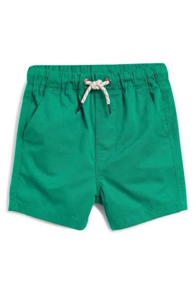 Next Kids' Drawstring Cotton Twill Shorts In Green