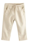 Next Kids' Drawstring Denim Pants In Natural