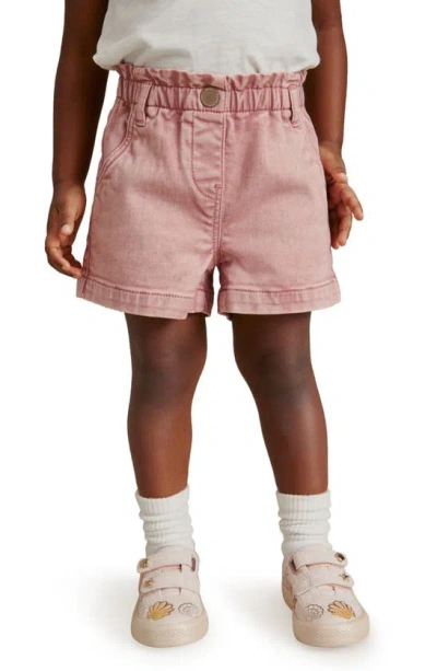 Next Kids' Elastic Waist Denim Shorts In Pink Wash