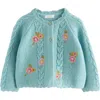 Next Kids' Embroidered Cardigan In Green