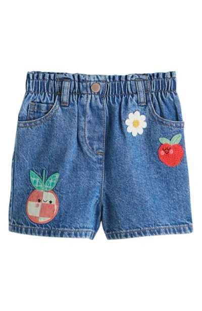 Next Kids' Embroidered Denim Shorts In Blue