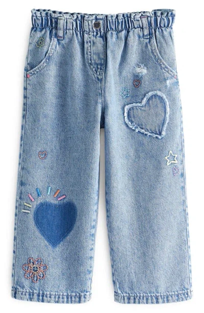 Next Kids' Embroidered Jeans In Indigo