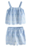 Next Kids' Embroidered Tank & Shorts Set