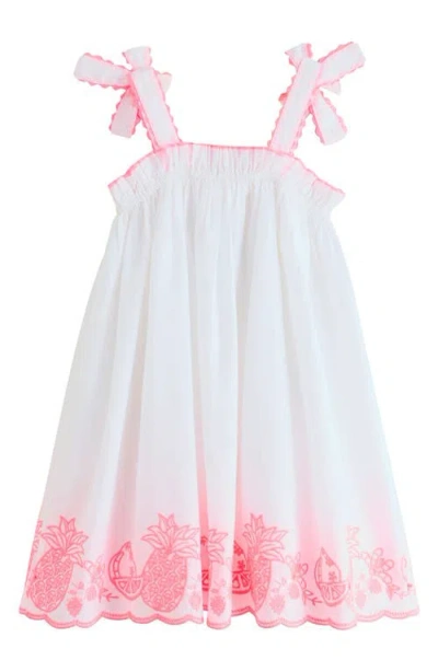 Next Kids' Embroidered Trim Sundress In Pink