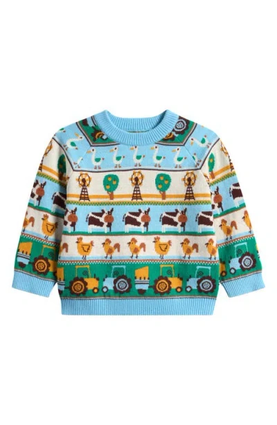 Next Kids' Farm Fair Isle Sweater In Blue