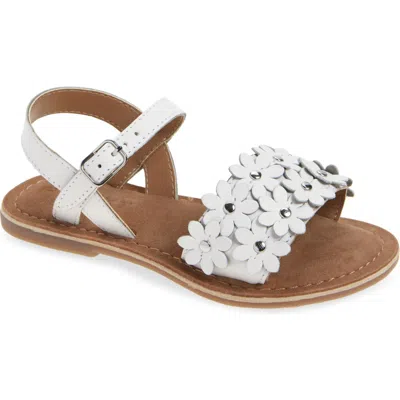 Next Kids' Floral Ankle Strap Sandal In White