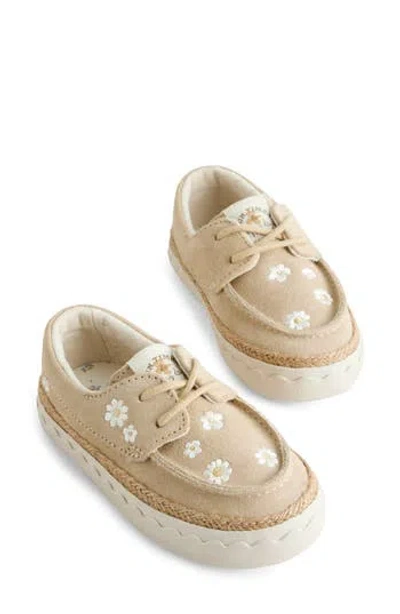 Next Kids' Floral Boat Shoe In Neutral