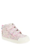 Next Kids' Floral Dino High Top Sneaker In Pink