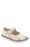 Next Kids' Floral Mary Jane Flat In White