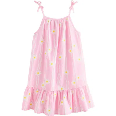 Next Kids' Floral Print Cotton Sundress In Pink