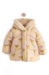 Next Kids' Floral Print Quilted Jacket In Animal Print
