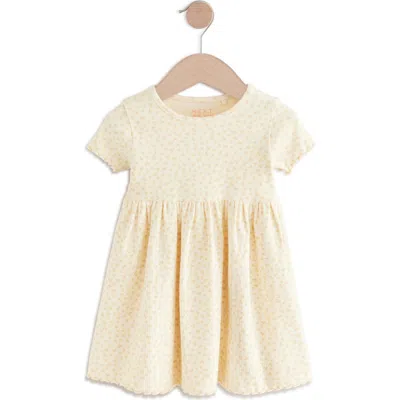 Next Kids' Floral Rib Dress In Pink