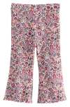 Next Kids' Floral Rib Flare Leggings In Multi