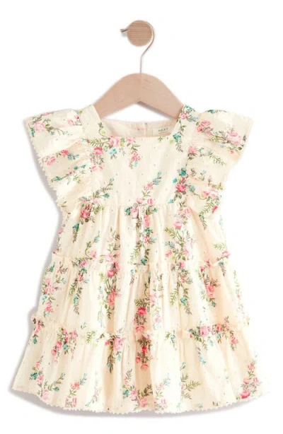 Next Babies'  Kids' Floral Ruffle Party Dress In Pink