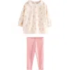 Next Kids' Floral Sweatshirt & Leggings Set In Multi