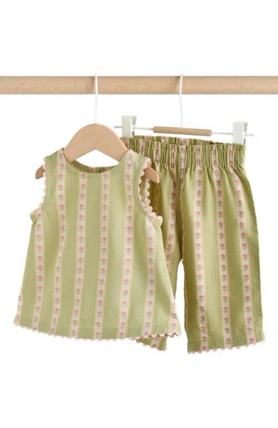 Next Babies'  Kids' Floral Tank & Pants Set In Green