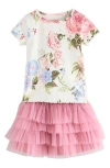 Next Kids' Floral Top & Tutu Skirt Set