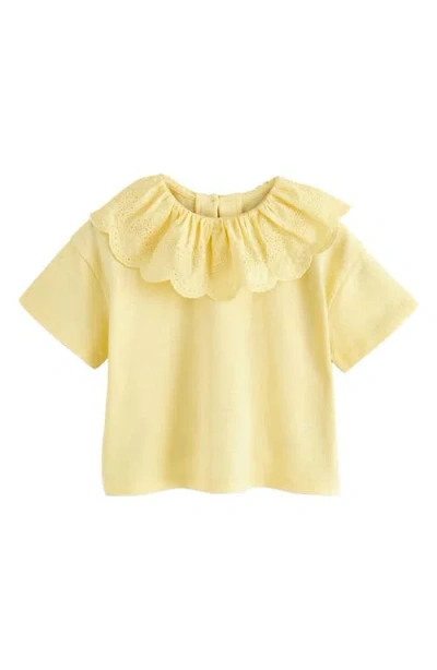 Next Babies'  Kids' Frill Collar T-shirt In Yellow