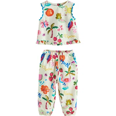 Next Kids' Fruit Print Top & Pants Set In Multi