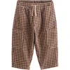 Next Kids' Gingham Corduroy Cargo Pants In Pink