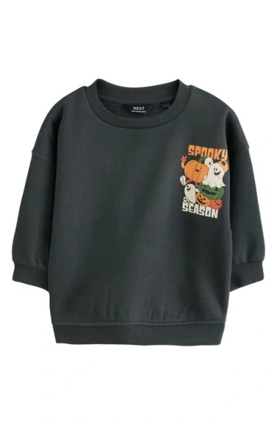Next Babies'  Kids' Halloween Spooky Season Crewneck Sweatshirt In Gray