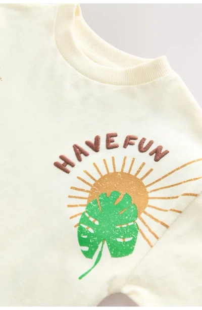 Next Kids' Have Fun Cotton T-shirt In Neutral