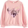 Next Kids' Heart Sequin Embellished Graphic Sweatshirt In Pink