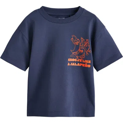 Next Kids' Jalapeño Graphic Cotton T-shirt In Blue