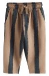 Next Kids' Jersey Stripe Sweatpants In Brown