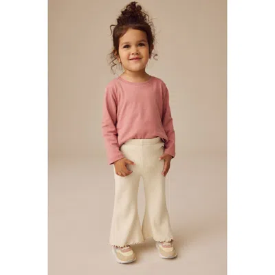 Next Kids' Knit Flare Leggings In Cream