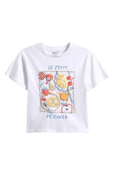 Next Kids' Le Petit Dejeuner Graphic T-shirt In White