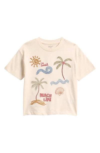 Next Babies'  Kids' Le Soleil Embroidered T-shirt In Neutral