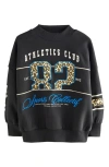 Next Kids' Leopard Print Varsity Sweatshirt In Black