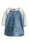 Next Kids' Leopard Raglan Sleeve Dress In Blue