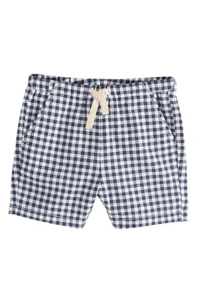 Next Kids' Linen & Cotton Gingham Drawstring Shorts