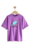Next Kids' Lizard Cotton Graphic T-shirt In Purple