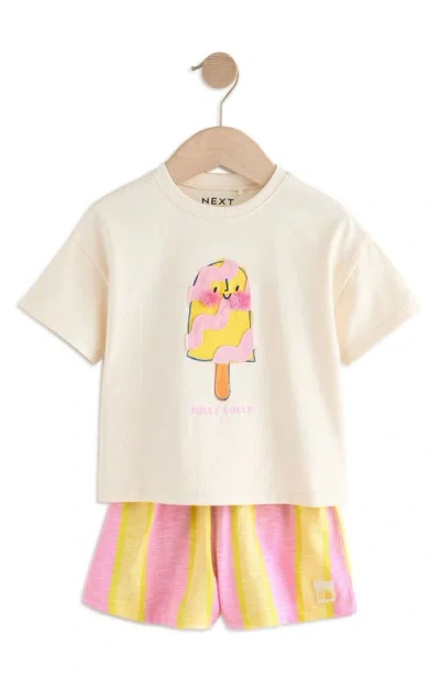 Next Kids' Lolly T-shirt & Shorts Set In Yellow