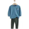 Next Kids' Long Sleeve T-shirt & Leggings Set In Blue