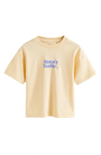 Next Babies'  Kids' Mama's Bestie Graphic T-shirt In Yellow